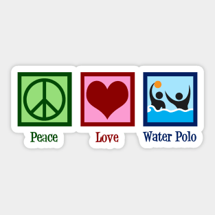 Peace Love Water Polo Sticker